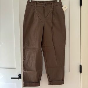 A New Day Paper-bag Pleated Tapered Ankle Pants NWT size Small